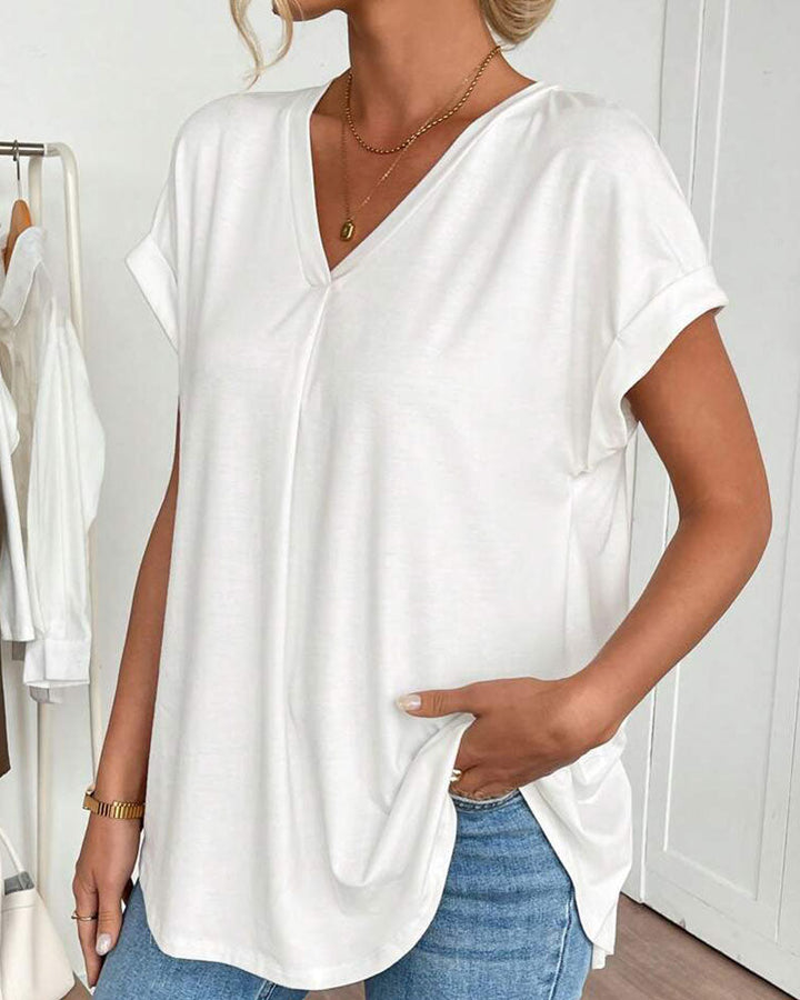 Ciela | Leichte, plissierte Bluse mit fließendem Fall