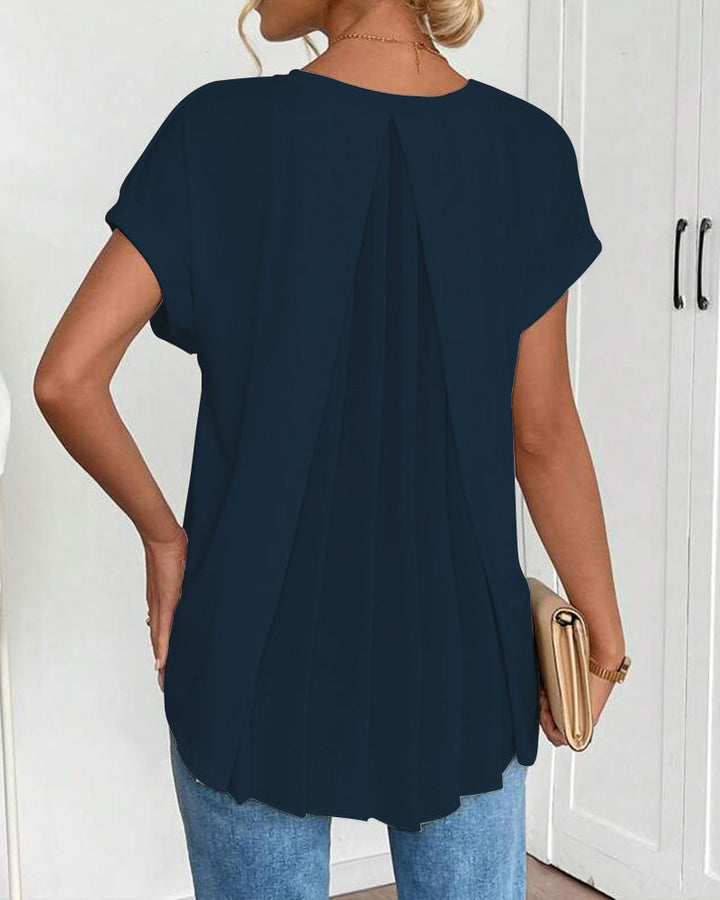 Ciela | Leichte, plissierte Bluse mit fließendem Fall