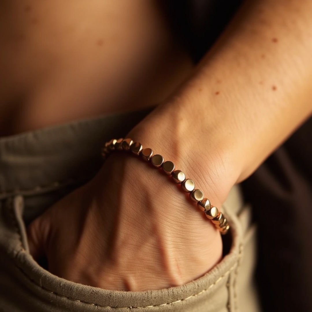 Selira | Armband aus tibetischen Kupferperlen mit natürlicher Energie