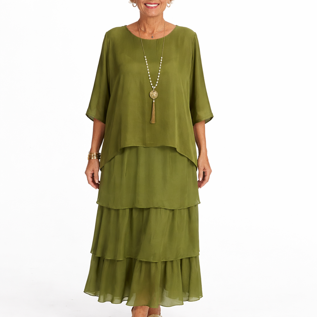 Quivira | Locker Sitzendes Fließendes Langes Kleid