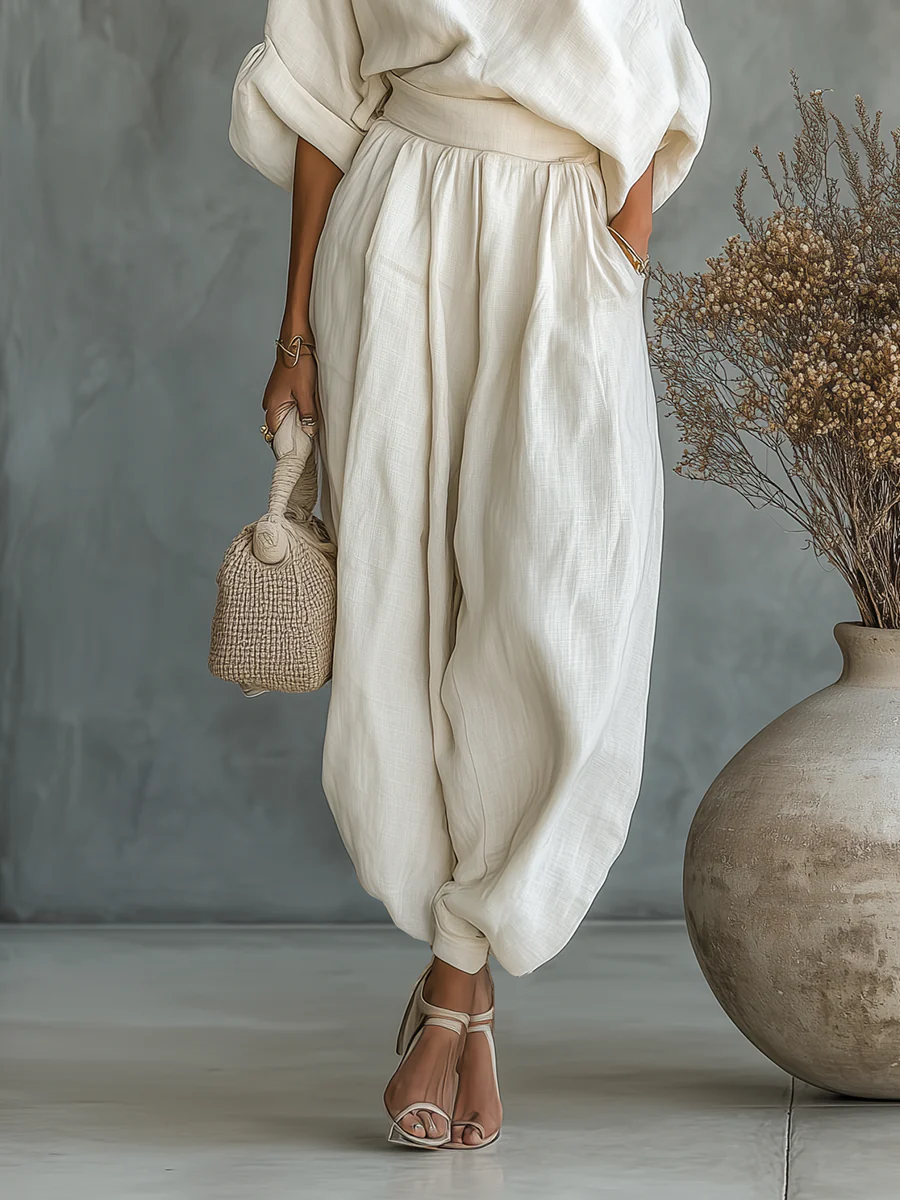 Galen | Elegantes Schulterfreies Top und Zulaufende Hose