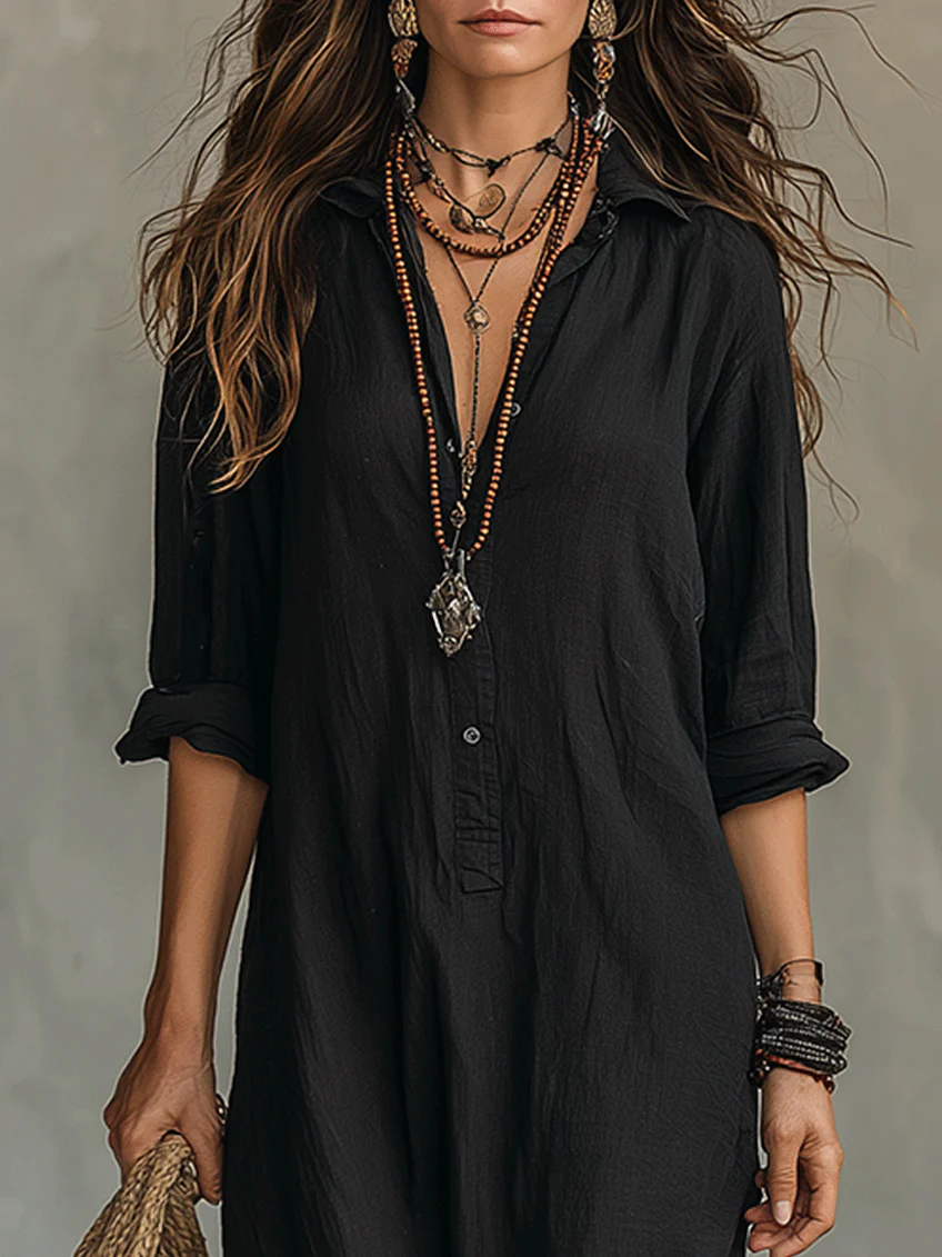 Hattie | Feminines Maxikleid mit V-Ausschnitt