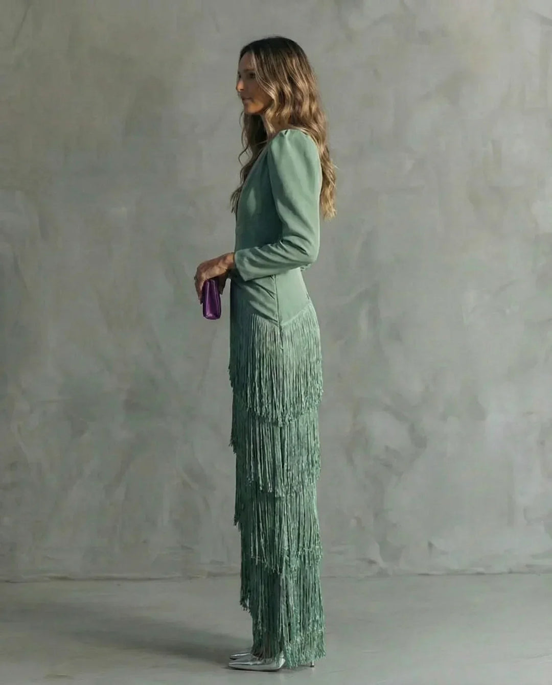 Sienna | Glamouröses Fransen-Ärmel Cocktailkleid