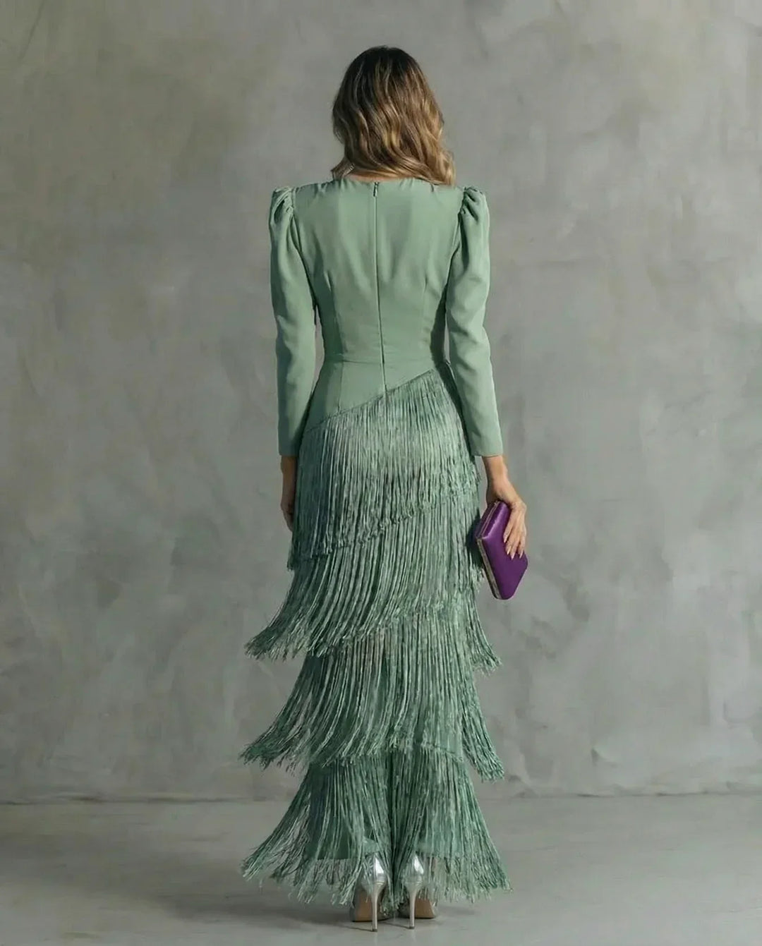 Sienna | Glamouröses Fransen-Ärmel Cocktailkleid