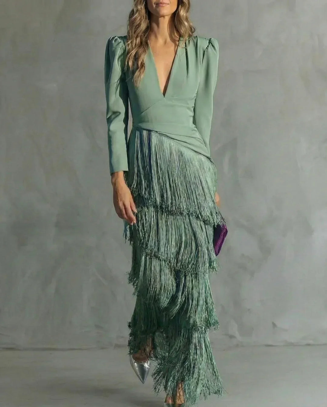 Sienna | Glamouröses Fransen-Ärmel Cocktailkleid