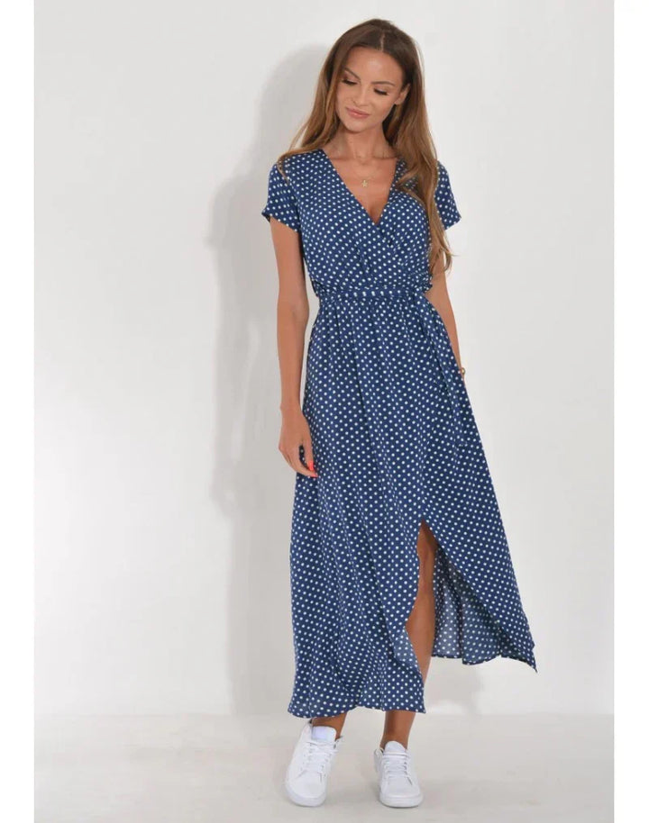 Delia | Elegantes Kleid mit V-Ausschnitt und figurbetonter Passform