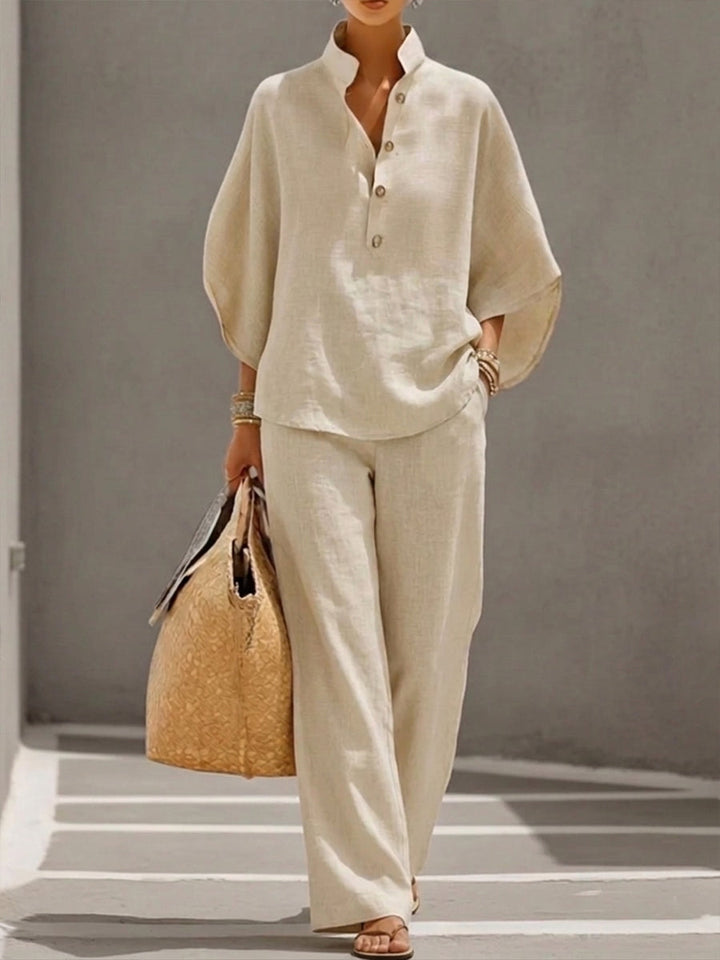 Kinsley | Entspanntes Zweiteiliges Weithosen-Outfit