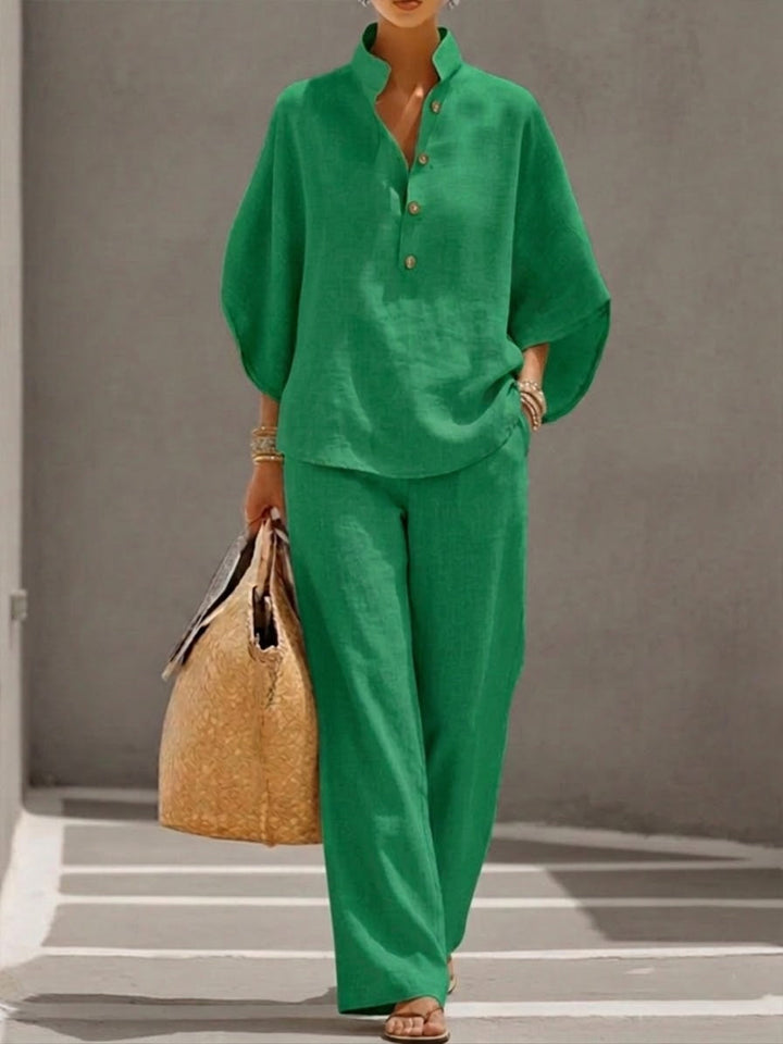 Kinsley | Entspanntes Zweiteiliges Weithosen-Outfit