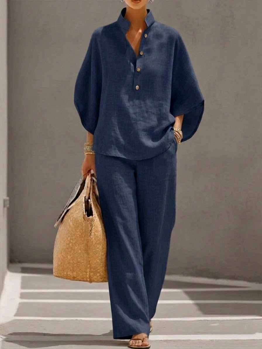 Kinsley | Entspanntes Zweiteiliges Weithosen-Outfit
