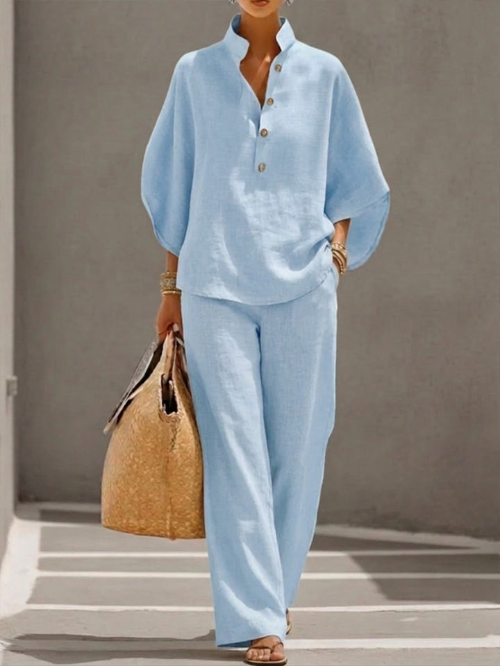 Kinsley | Entspanntes Zweiteiliges Weithosen-Outfit