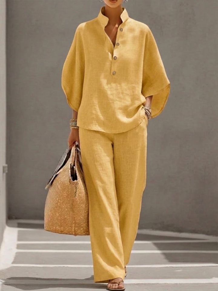 Kinsley | Entspanntes Zweiteiliges Weithosen-Outfit